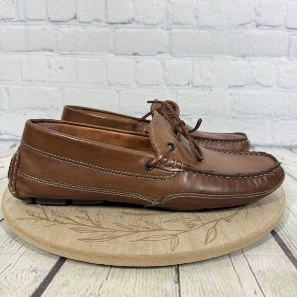 G H Bass Originals Vern Driver Loafer Men Size 8.5 Brown Distressed Leather Shoe main image 12